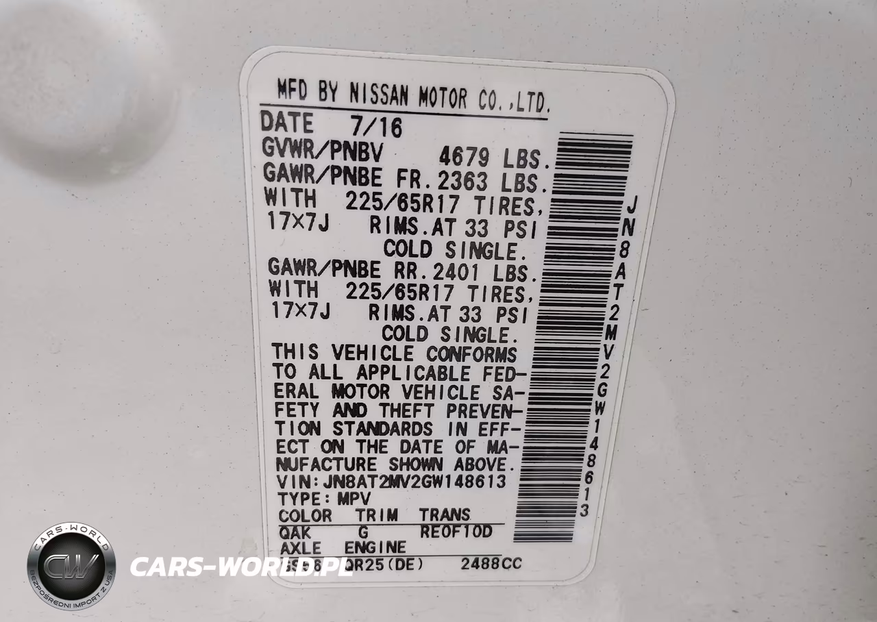 2016 Nissan Rogue S VIN:JN8AT2MV2GW148613 - 9