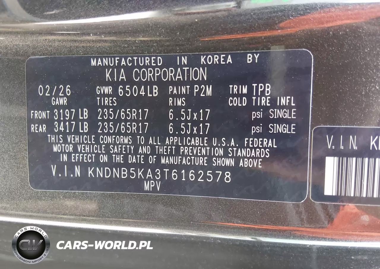 2026 Kia Carnival Mpv Hybrid Lxs VIN:KNDNB5KA3T6162578 - 9