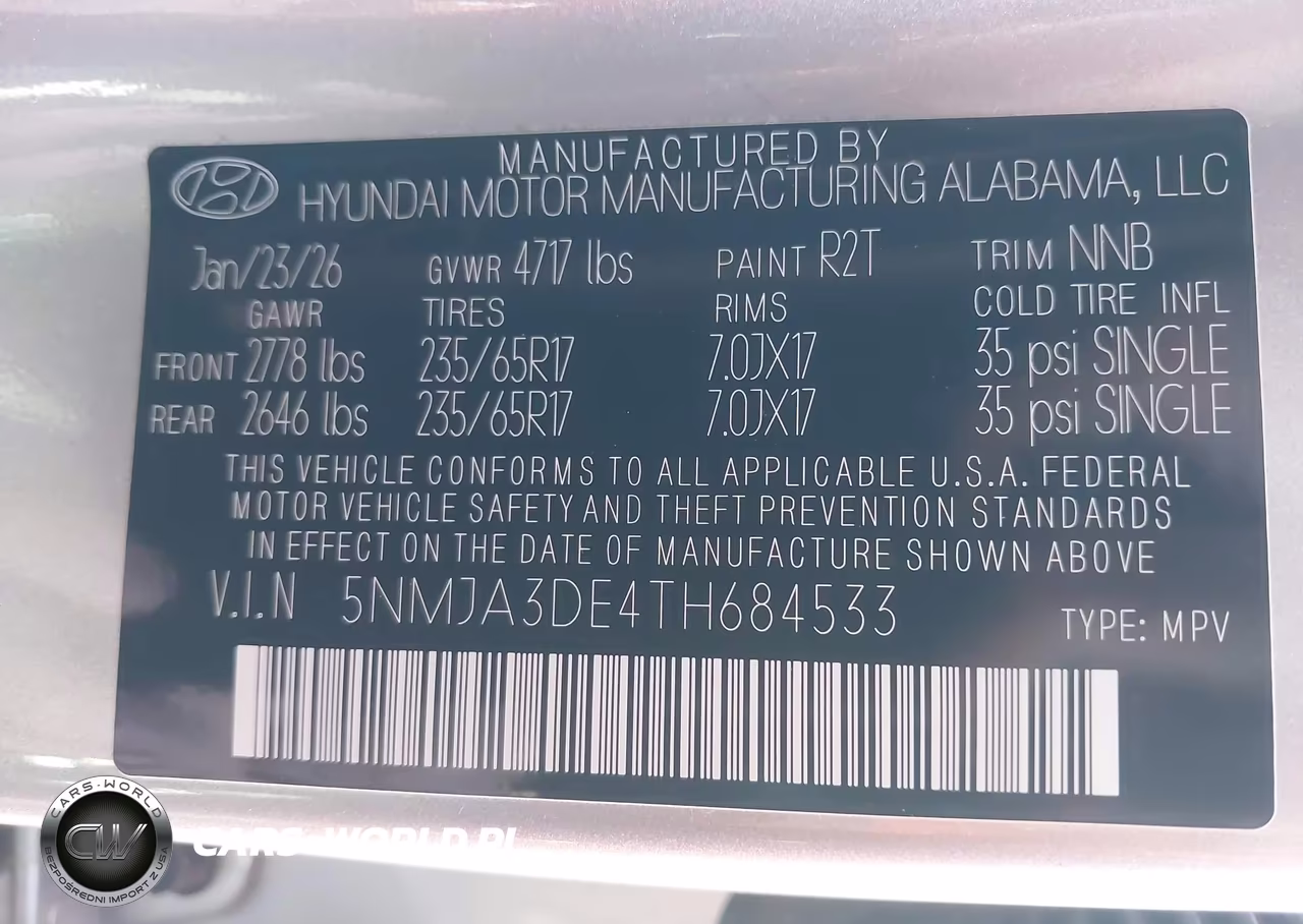 2026 Hyundai Tucson Se VIN:5NMJA3DE4TH684533 - 9