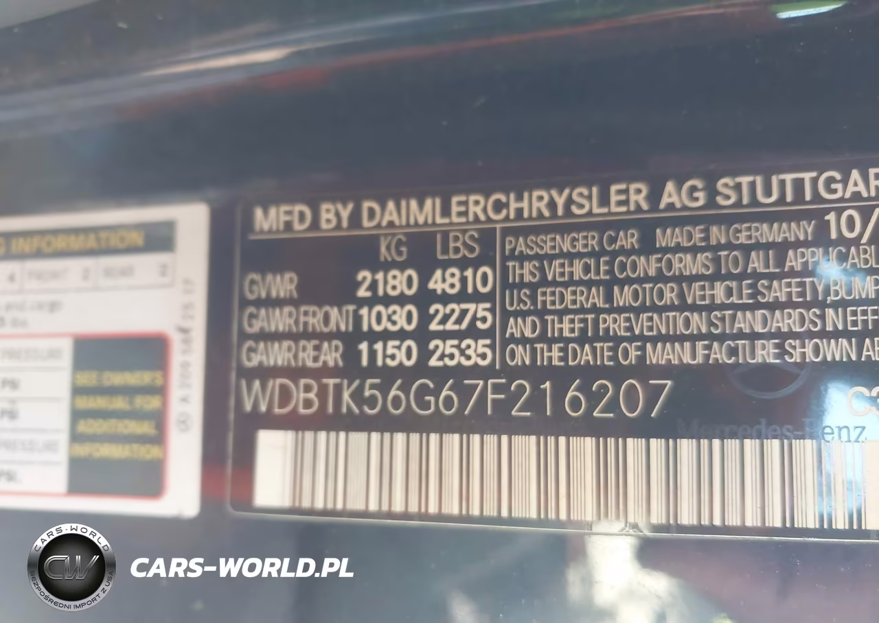 2007 Mercedes-Benz Clk 350 VIN:WDBTK56G67F216207 - 9