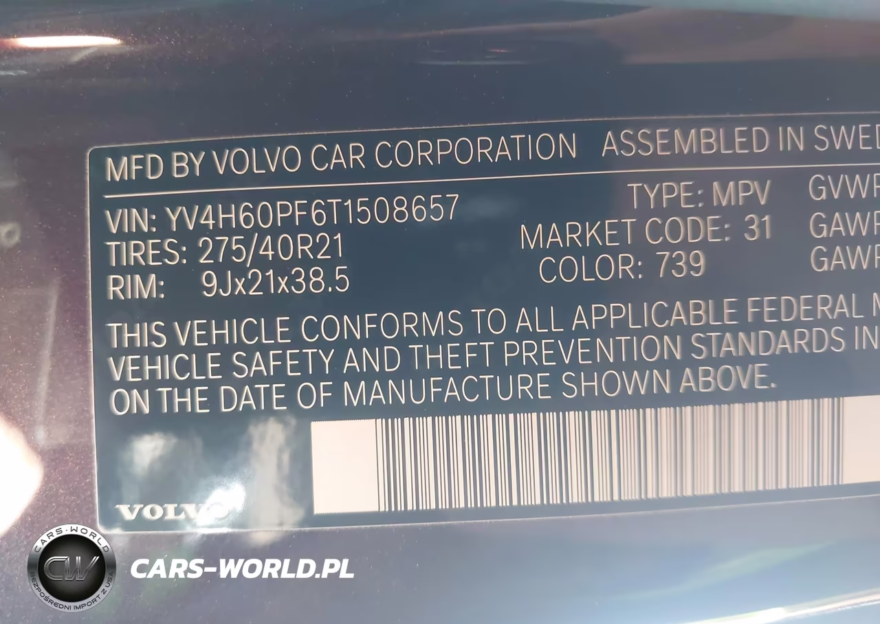 2026 Volvo Xc90 Plug-In Hybrid Ultra, T8 Awd, Electric-Gasoline, Bright, 7 Seats VIN:YV4H60PF6T1508657 - 9