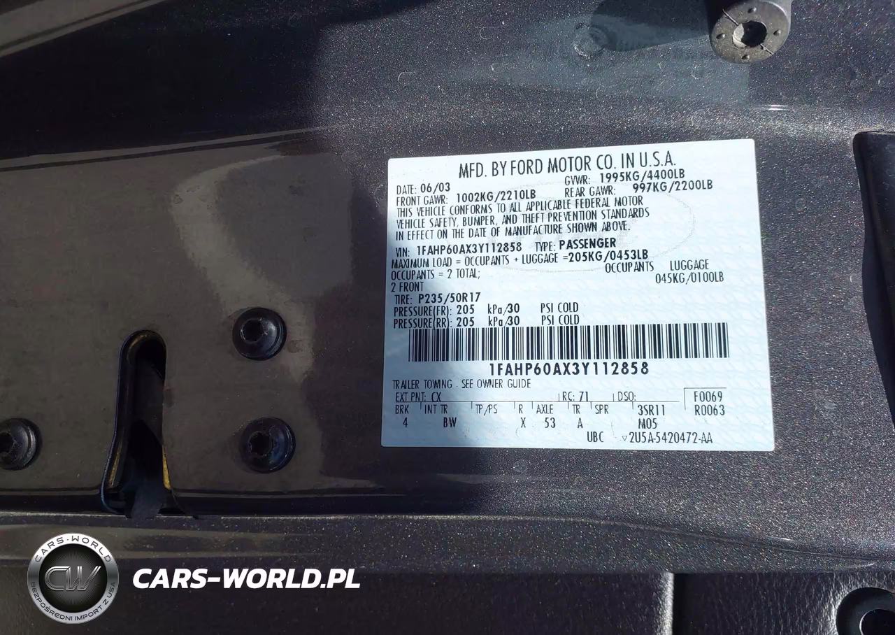 2003 Ford Thunderbird VIN:1FAHP60AX3Y112858 - 9