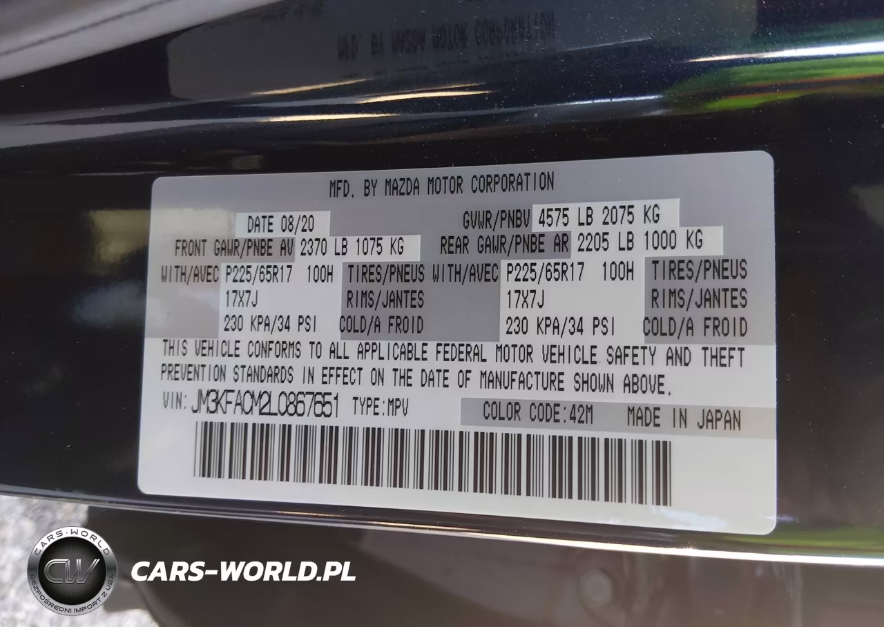 2020 Mazda Cx-5 Touring VIN:JM3KFACM2L0867651 - 9