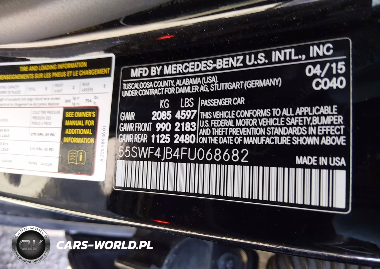 2015 Mercedes-Benz C 300 Sport VIN:55SWF4JB4FU068682 - 9