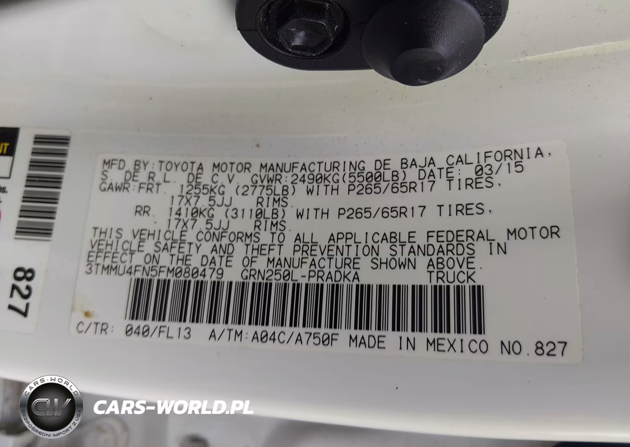 2015 Toyota Tacoma Base V6 VIN:3TMMU4FN5FM080479 - 9