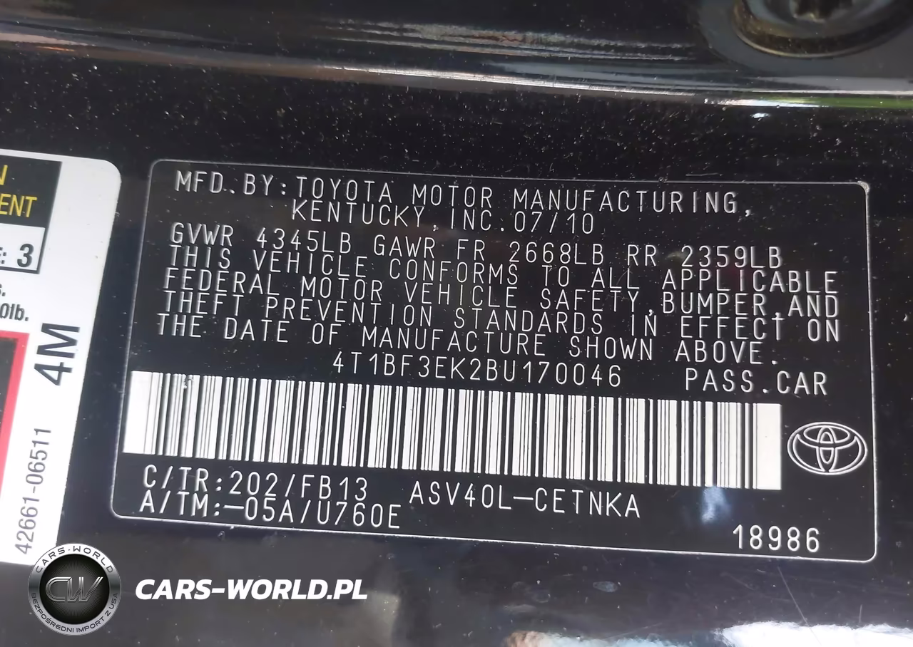 2011 Toyota Camry Le VIN:4T1BF3EK2BU170046 - 9