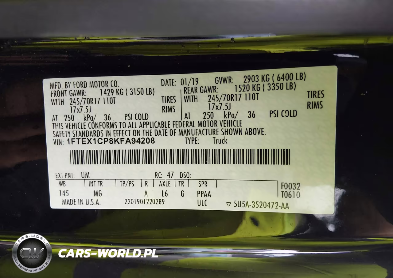 2019 Ford F-150 Xlt VIN:1FTEX1CP8KFA94208 - 9