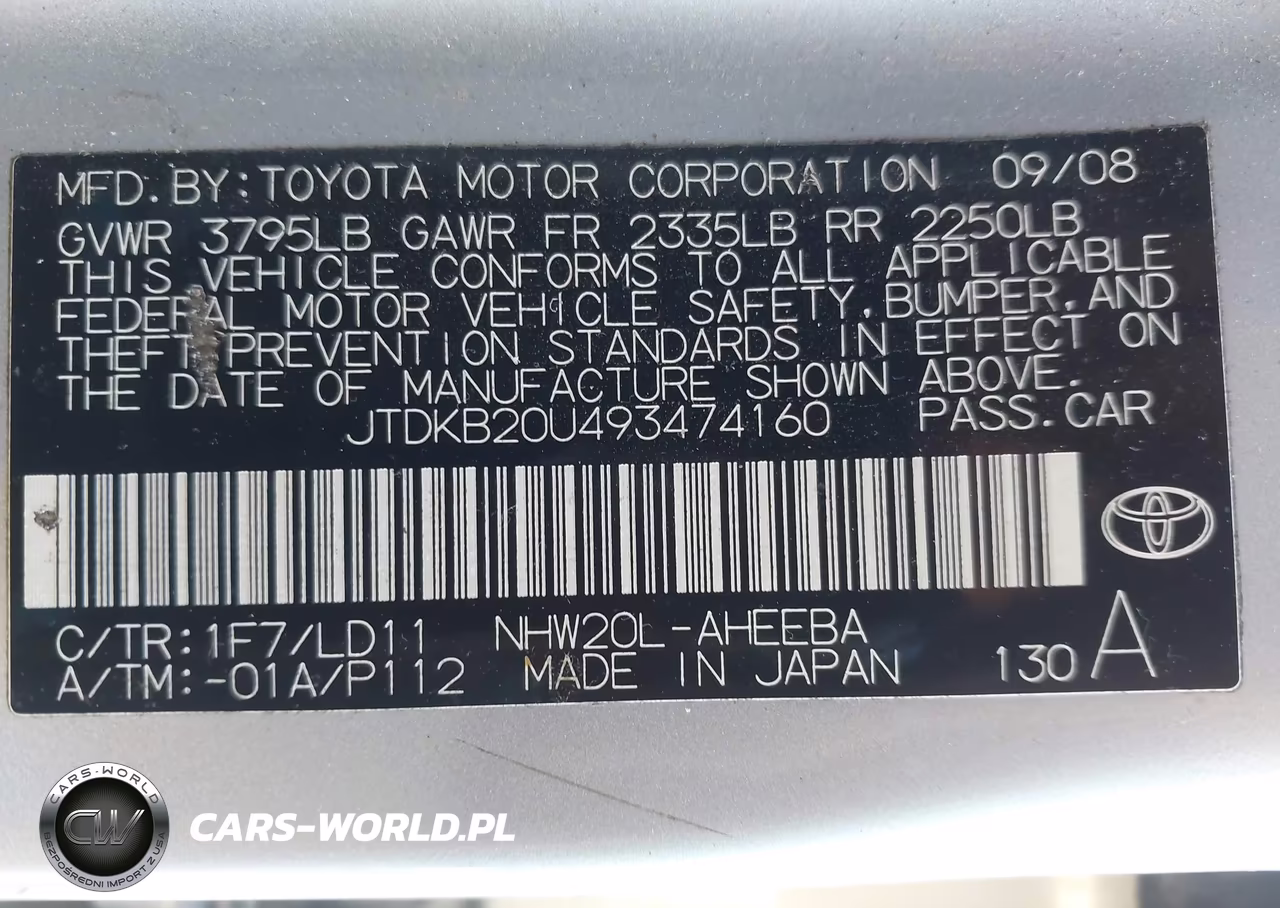 2009 Toyota Prius Touring VIN:JTDKB20U493474160 - 9