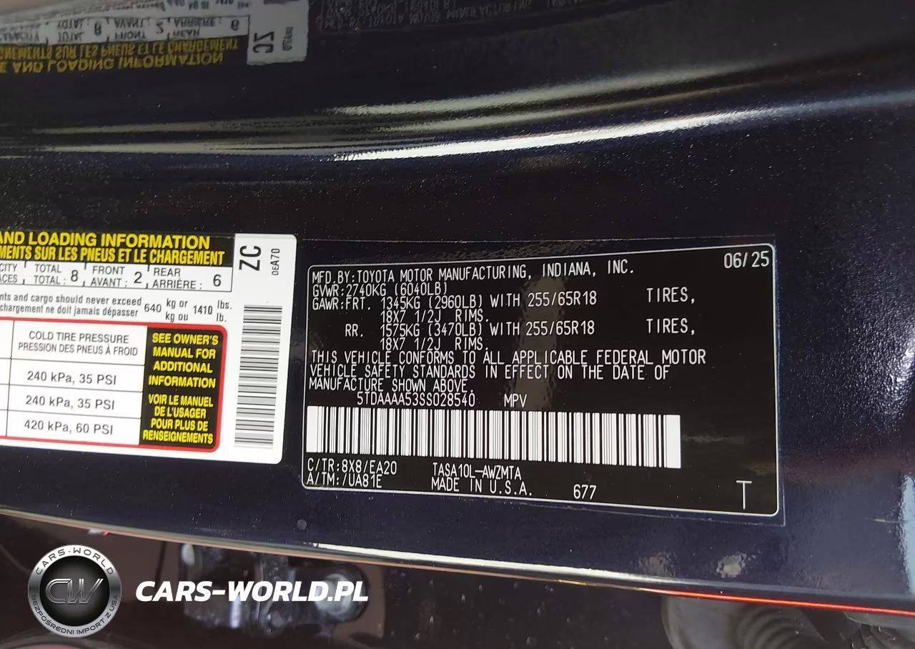 2025 Toyota Grand Highlander Xle VIN:5TDAAAA53SS028540 - 9