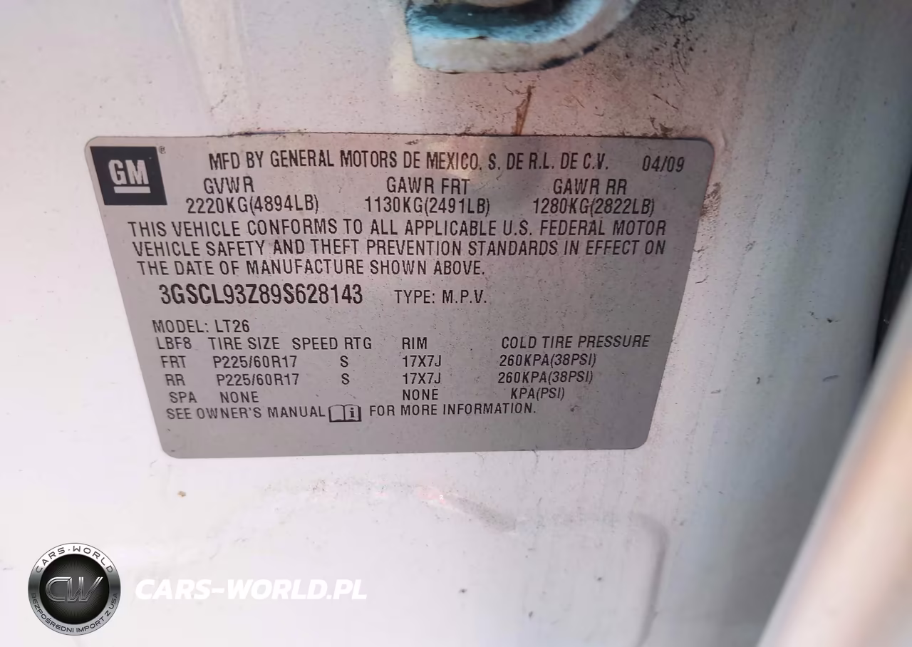 2009 Saturn Vue Hybrid 4-Cyl Base VIN:3GSCL93Z89S628143 - 9