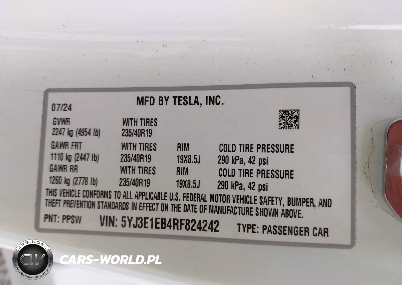 2024 Tesla Model 3 Long Range Dual Motor All-Wheel Drive VIN:5YJ3E1EB4RF824242 - 9