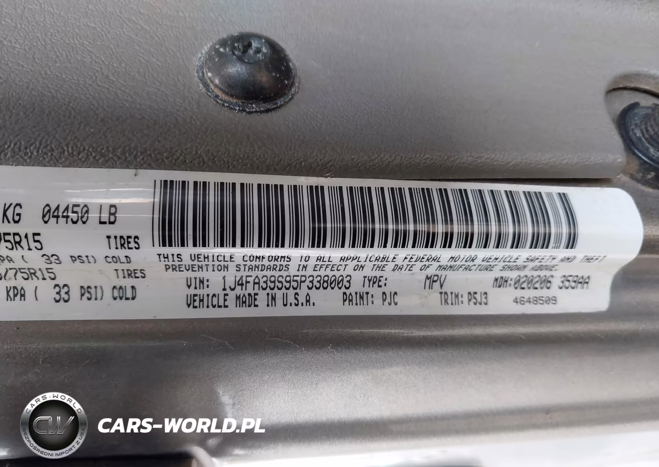 2005 Jeep Wrangler X VIN:1J4FA39S95P338003 - 9