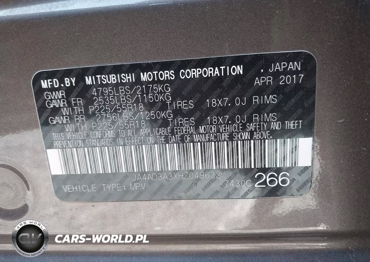 2017 Mitsubishi Outlander VIN:JA4AD3A3XHZ049632 - 9