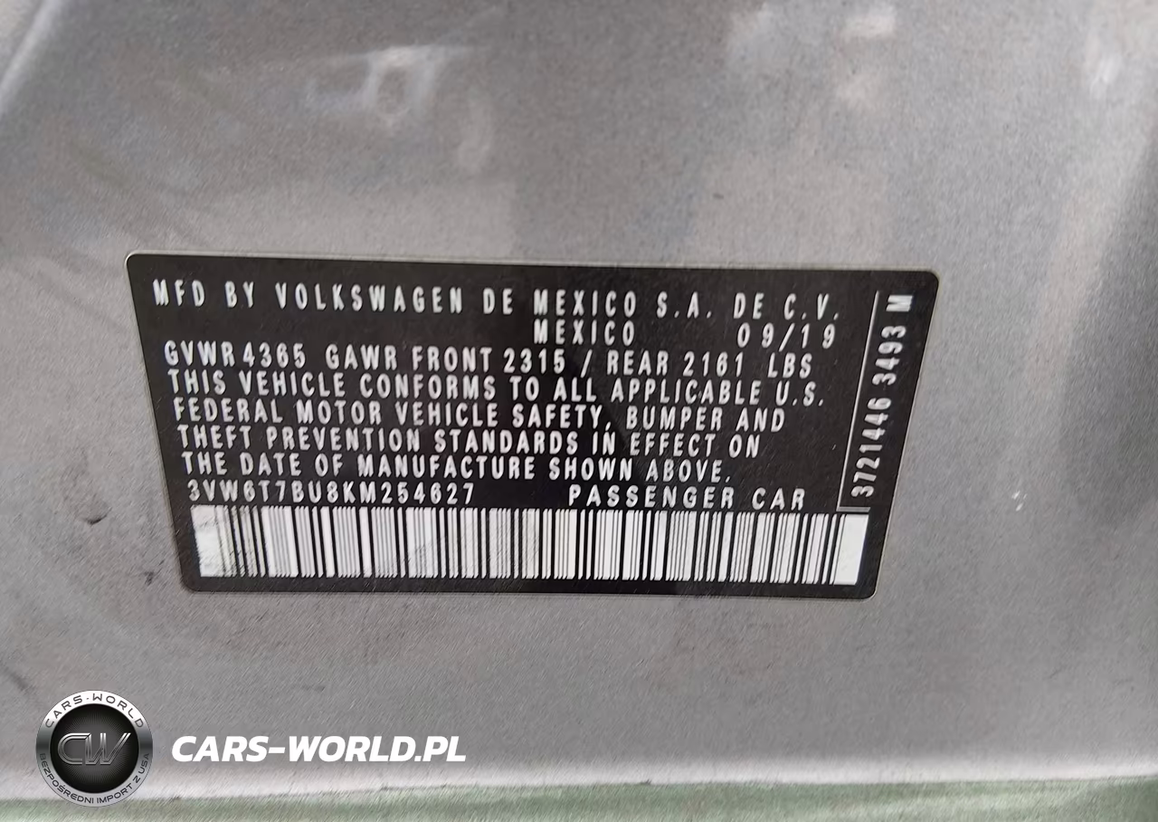 2019 Volkswagen Jetta Gli 2.0T 35Th Anniversary Edition-2.0T Autobahn-2.0T S VIN:3VW6T7BU8KM254627 - 9