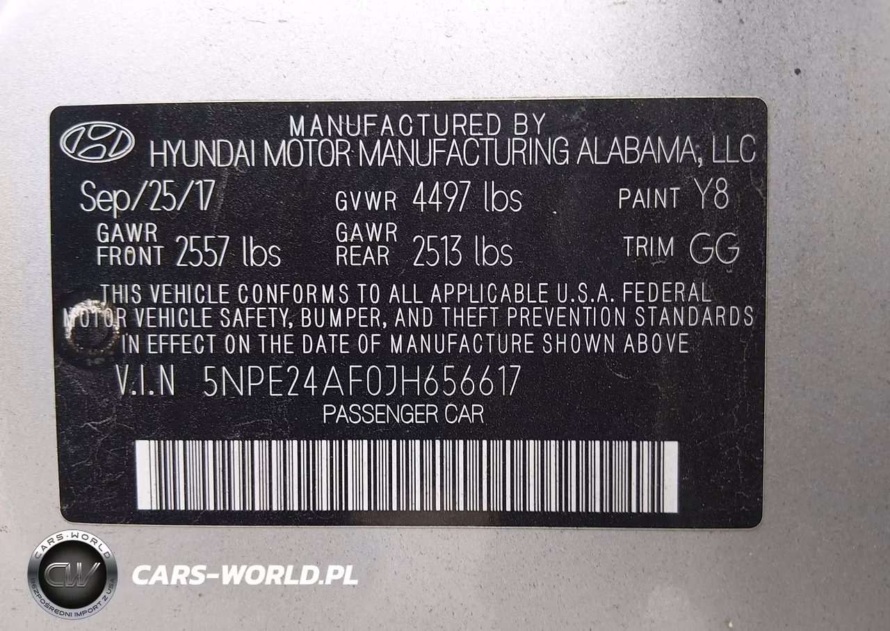 2018 Hyundai Sonata Se VIN:5NPE24AF0JH656617 - 9