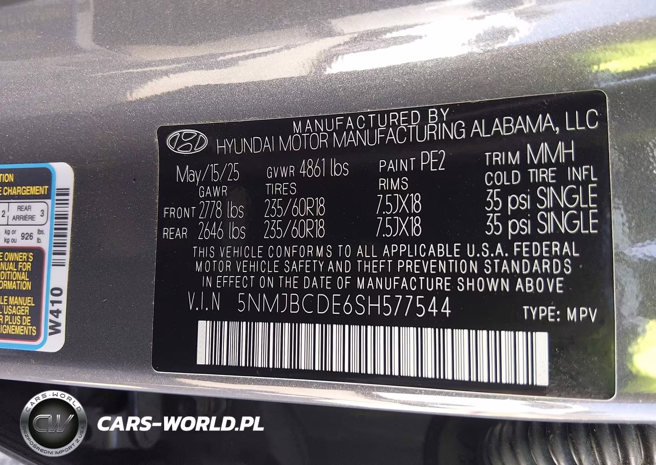2025 Hyundai Tucson Sel VIN:5NMJBCDE6SH577544 - 9