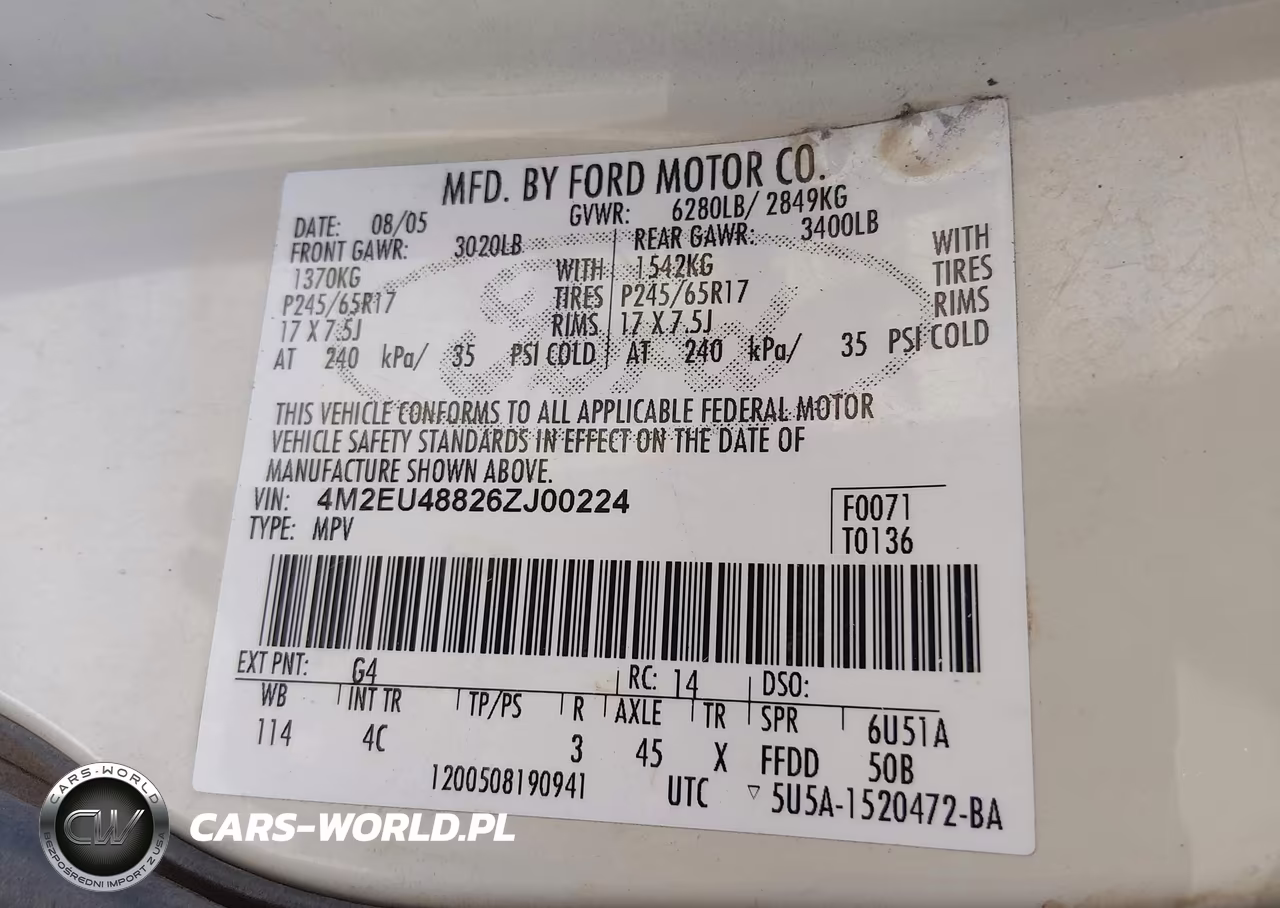 2006 Mercury Mountaineer Premier VIN:4M2EU48826ZJ00224 - 9