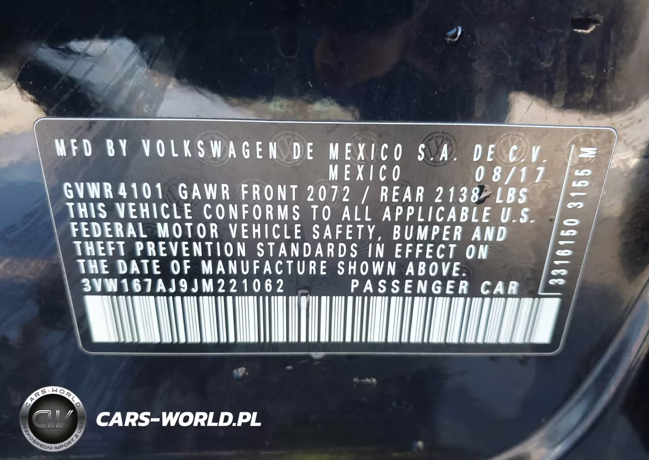 2018 Volkswagen Jetta 1.4T S VIN:3VW167AJ9JM221062 - 9