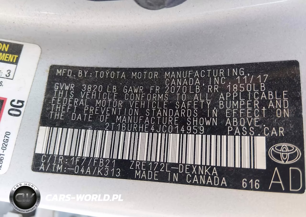 2018 Toyota Corolla Le VIN:2T1BURHE4JC014959 - 9