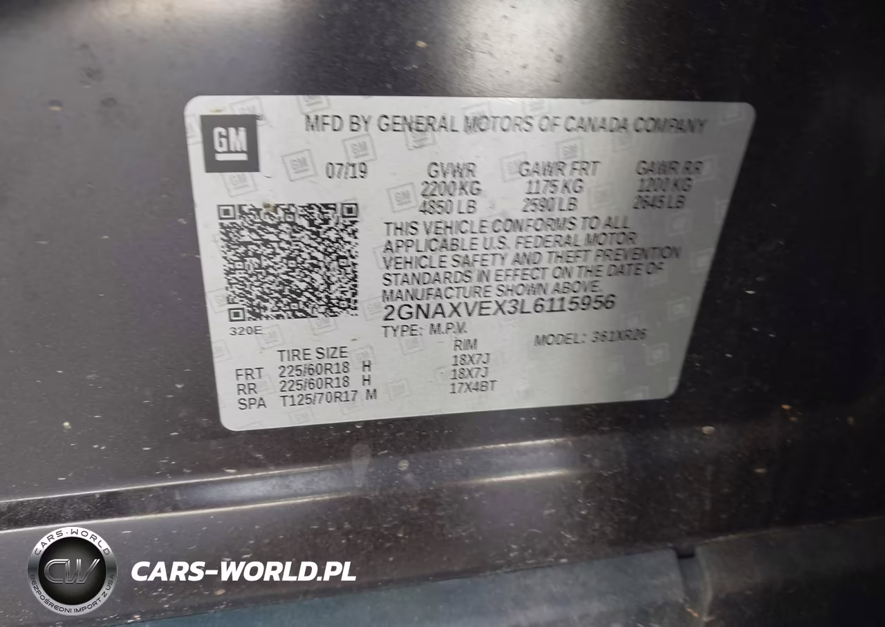 2020 Chevrolet Equinox Awd Lt 2.0L Turbo VIN:2GNAXVEX3L6115956 - 9