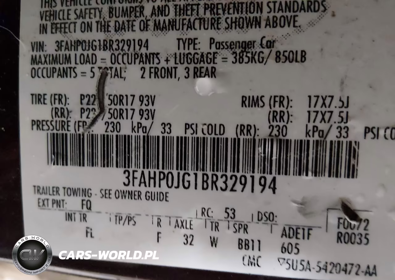2011 Ford Fusion Sel VIN:3FAHP0JG1BR329194 - 9