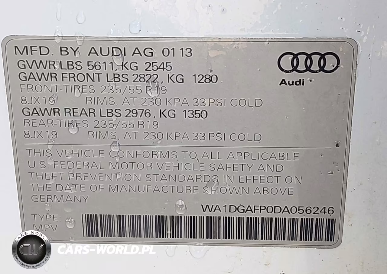 2013 Audi Q5 3.0T Premium Plus VIN:WA1DGAFP0DA056246 - 9
