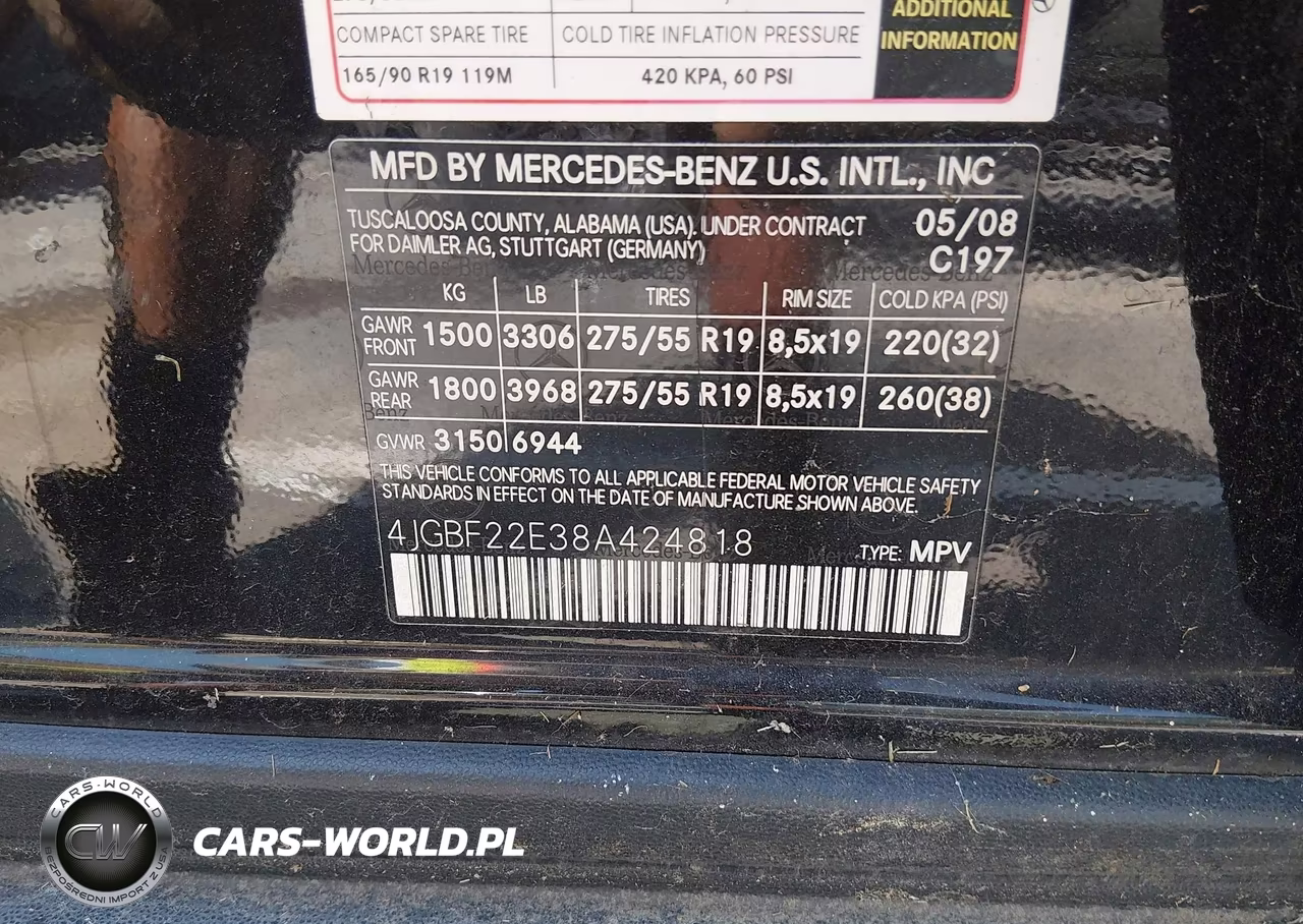 2008 Mercedes-Benz Gl 320 Cdi 4Matic VIN:4JGBF22E38A424818 - 9