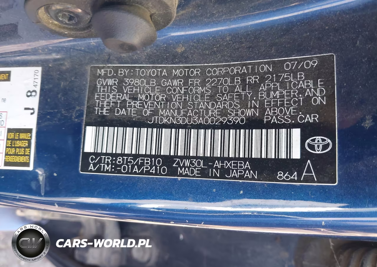 2010 Toyota Prius Ii VIN:JTDKN3DU3A0029390 - 9