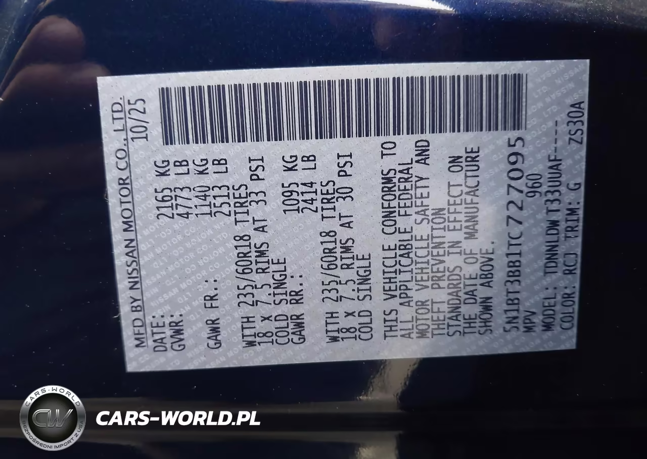 2026 Nissan Rogue Sv VIN:5N1BT3BB1TC727095 - 9