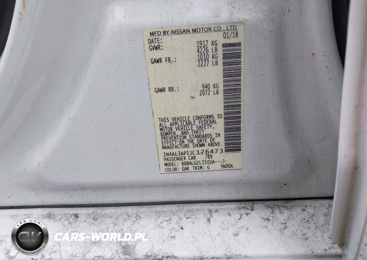 2018 Nissan Altima 2.5 S VIN:1N4AL3AP1JC176473 - 9
