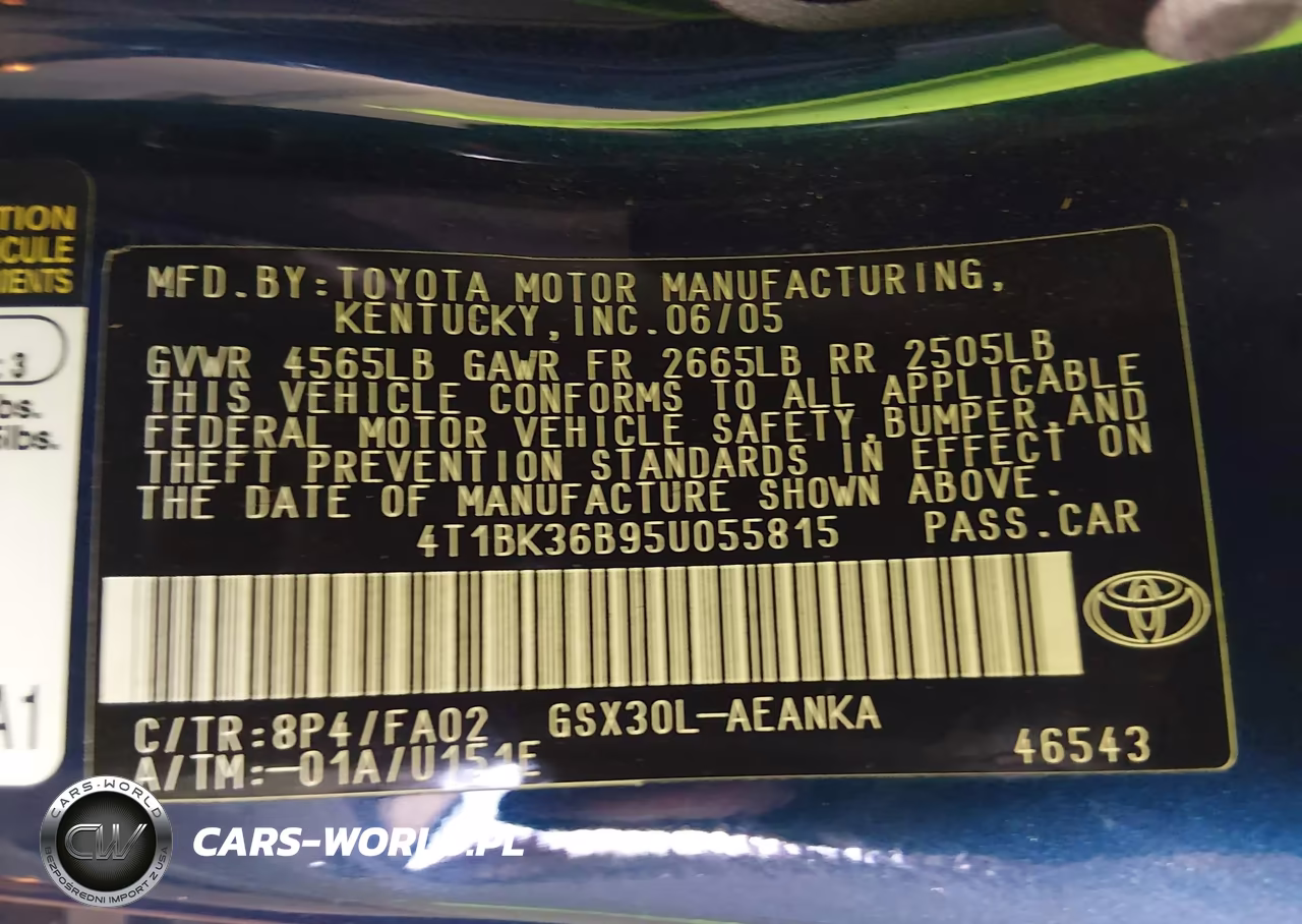 2005 Toyota Avalon Xl VIN:4T1BK36B95U055815 - 9