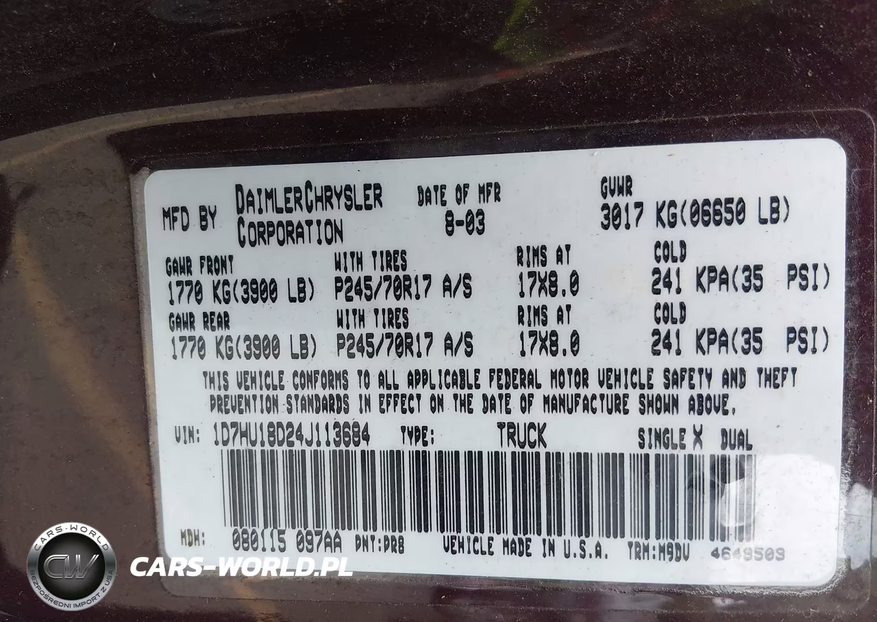 2004 Dodge Ram 1500 Slt-Laramie VIN:1D7HU18D24J113684 - 9