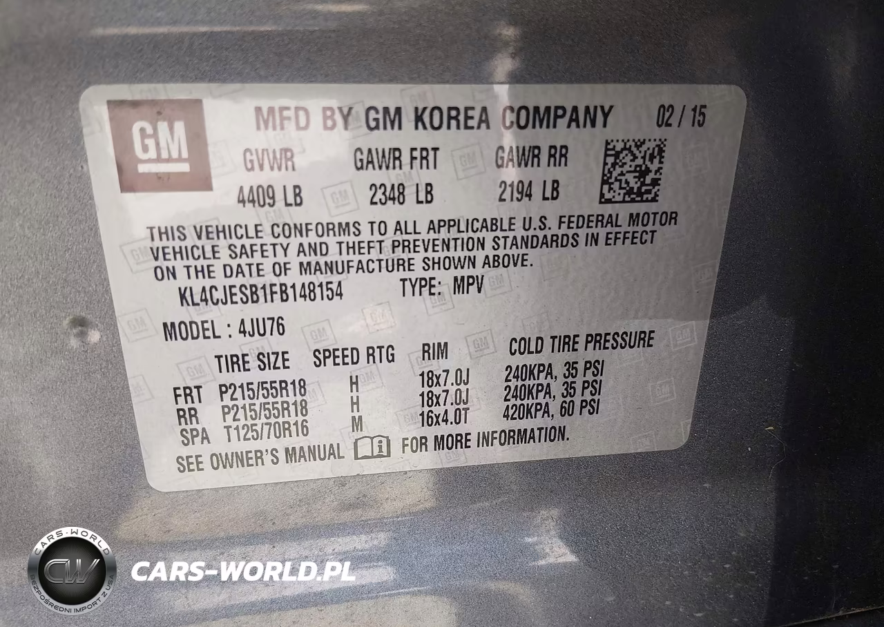2015 Buick Encore VIN:KL4CJESB1FB148154 - 9