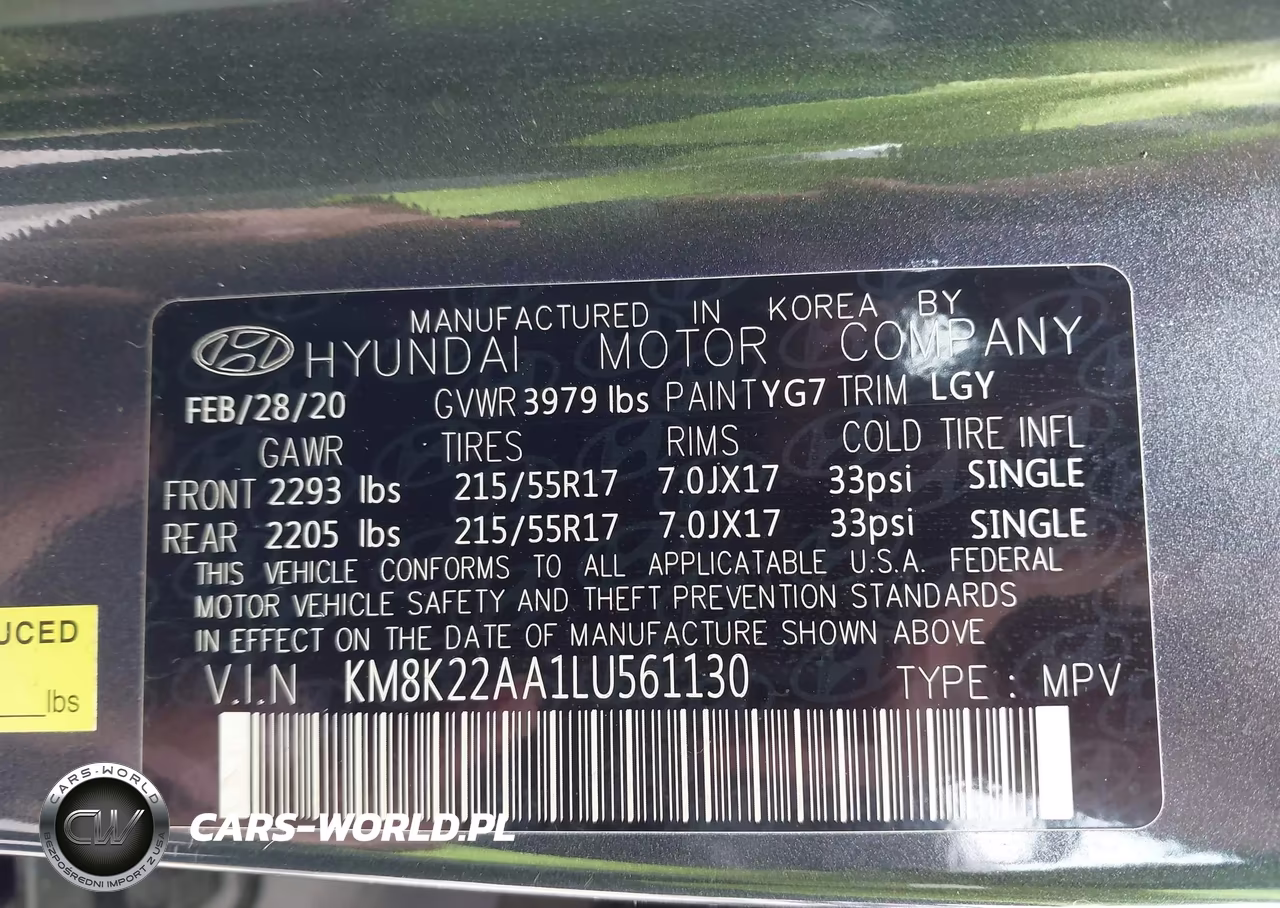 2020 Hyundai Kona Sel VIN:KM8K22AA1LU561130 - 9
