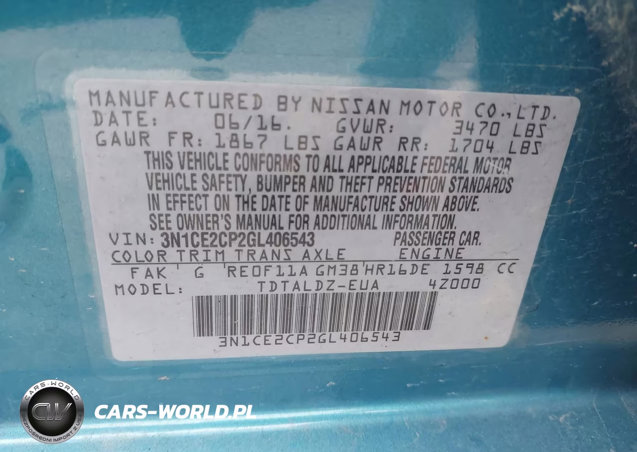 2016 Nissan Versa Note Sv VIN:3N1CE2CP2GL406543 - 9