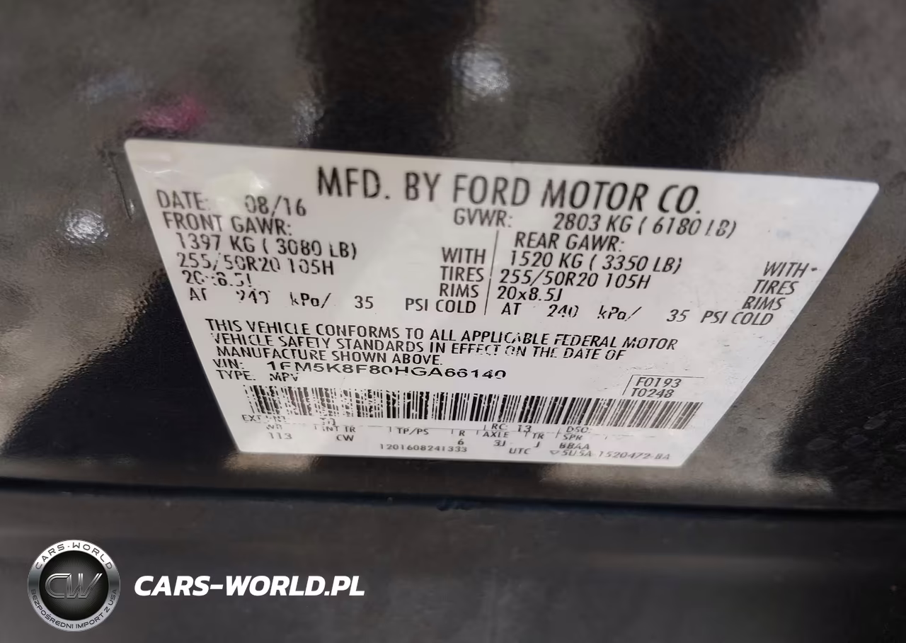 2017 Ford Explorer Limited VIN:1FM5K8F80HGA66140 - 9