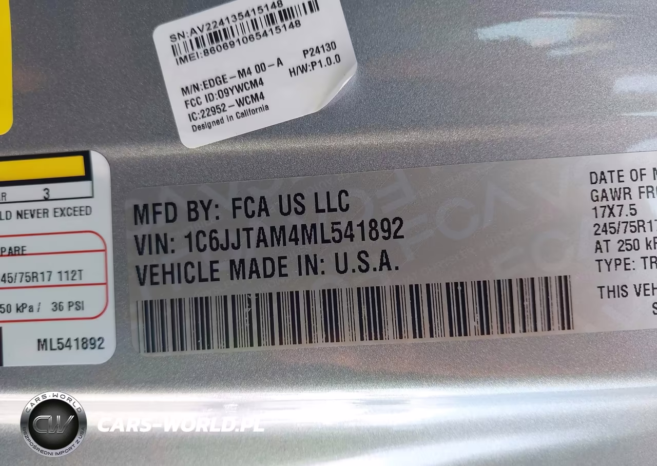 2021 Jeep Gladiator Sport S 4X4 VIN:1C6JJTAM4ML541892 - 9