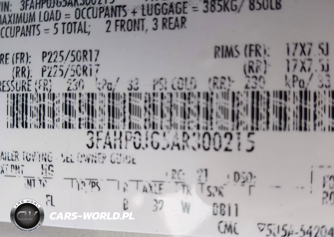 2010 Ford Fusion Sel VIN:3FAHP0JG5AR300215 - 9