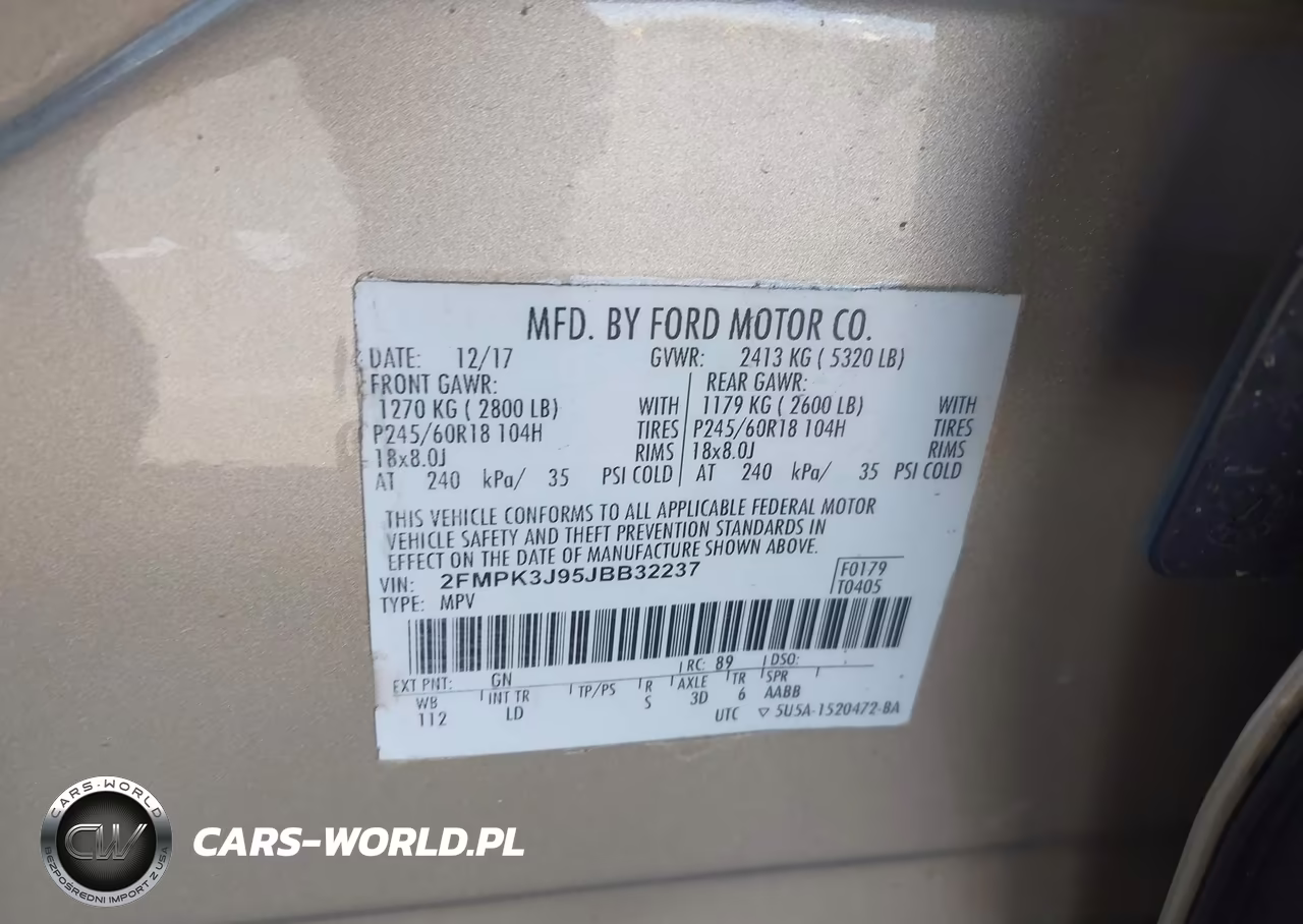 2018 Ford Edge Sel VIN:2FMPK3J95JBB32237 - 9