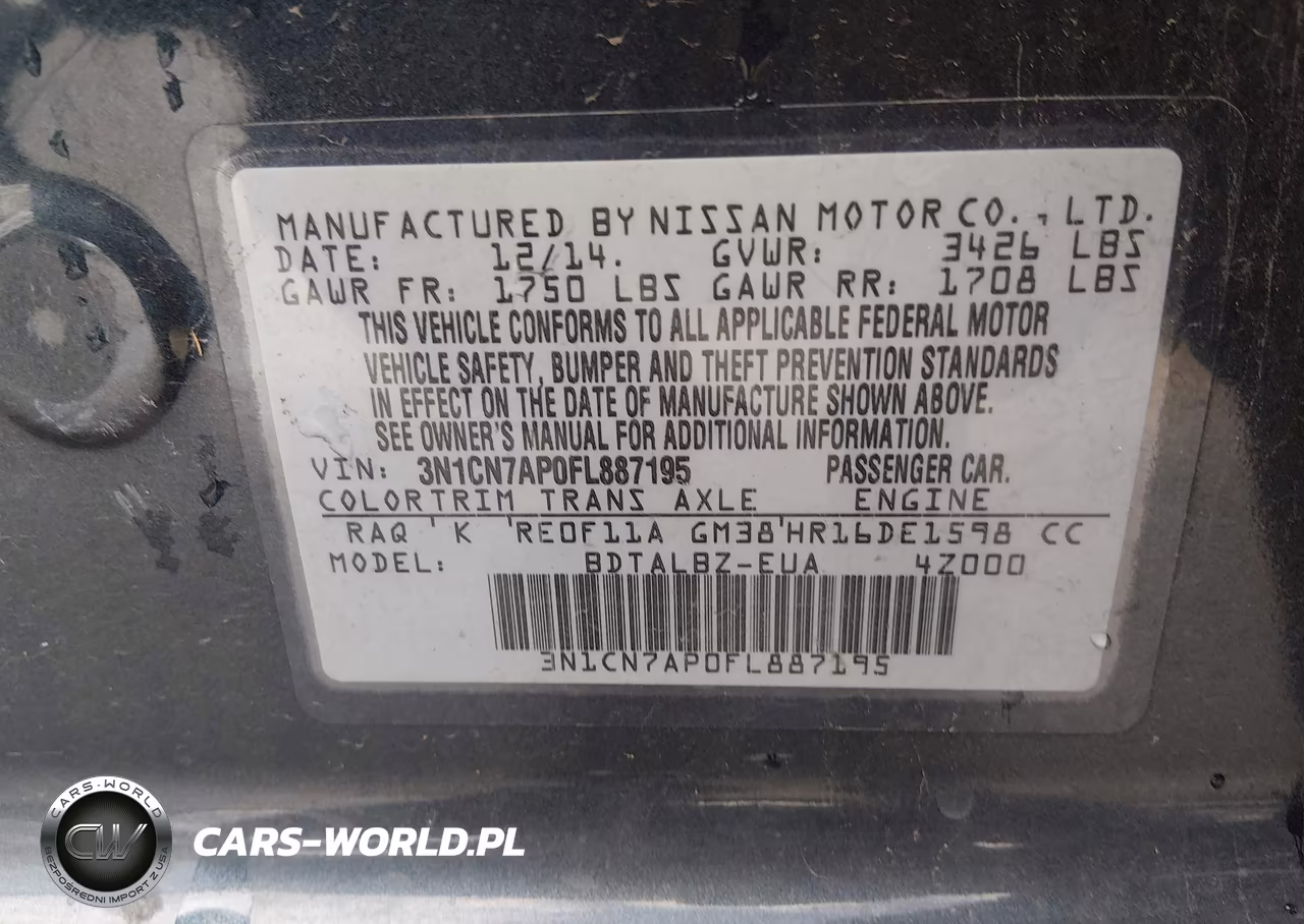 2015 Nissan Versa 1.6 Sv VIN:3N1CN7AP0FL887195 - 9