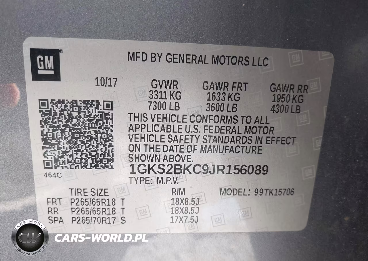 2018 GMC Yukon Slt VIN:1GKS2BKC9JR156089 - 9