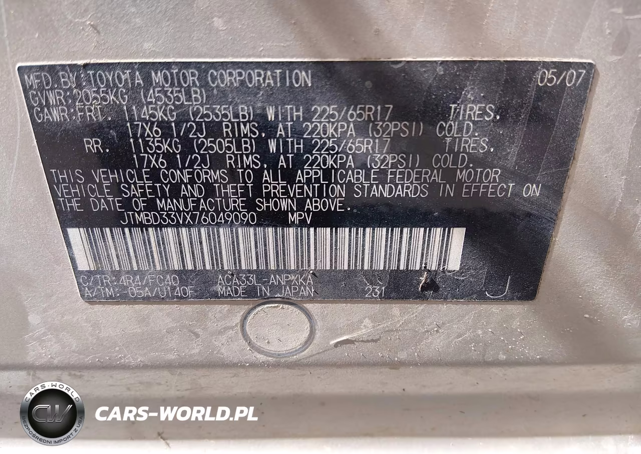 2007 Toyota Rav4 VIN:JTMBD33VX76049090 - 9