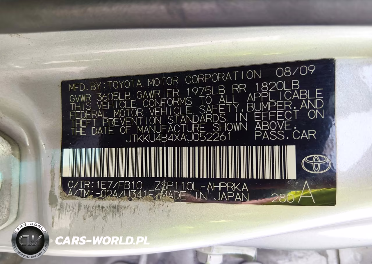 2010 Scion Xd VIN:JTKKU4B4XAJ052261 - 9