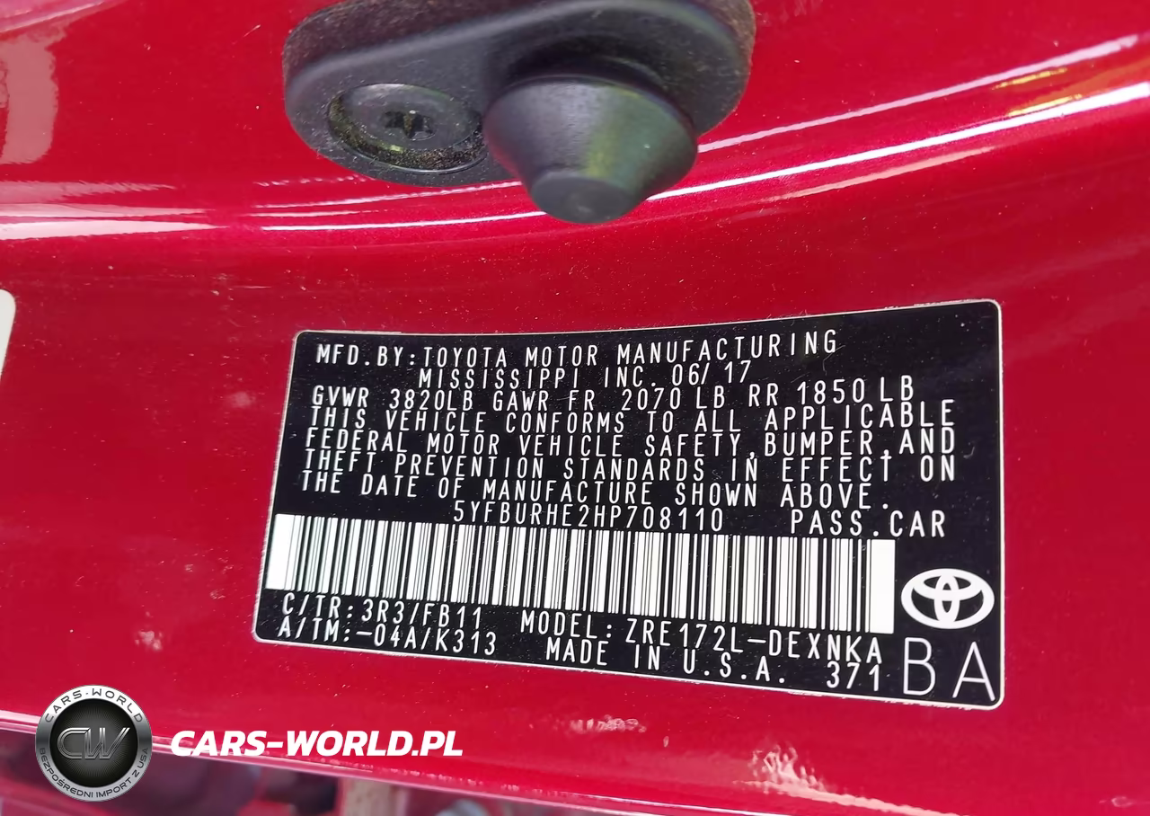 2017 Toyota Corolla Le VIN:5YFBURHE2HP708110 - 9