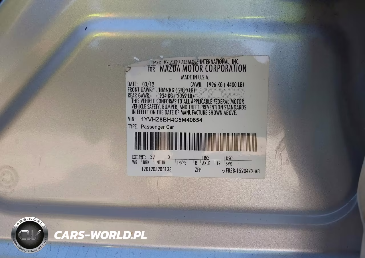 2012 Mazda Mazda6 I Sport VIN:1YVHZ8BH4C5M40654 - 9