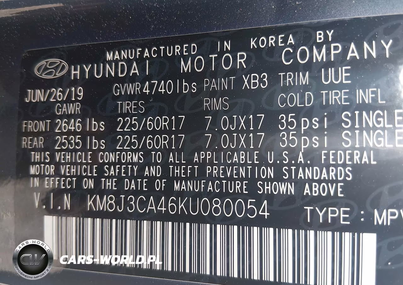 2019 Hyundai Tucson Value VIN:KM8J3CA46KU080054 - 9