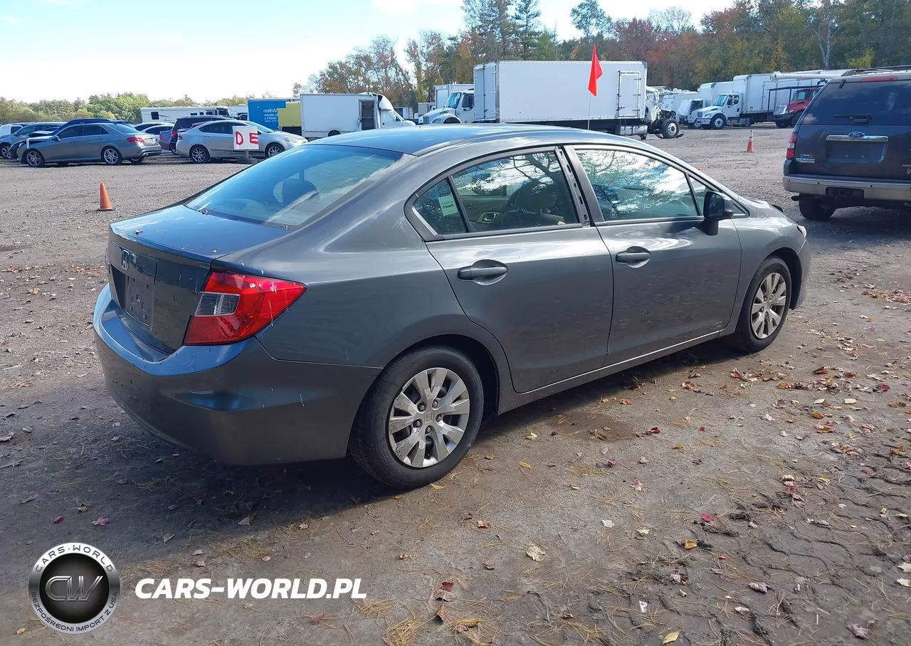 2012 Honda Civic Lx VIN:19XFB2F54CE374447 - 4