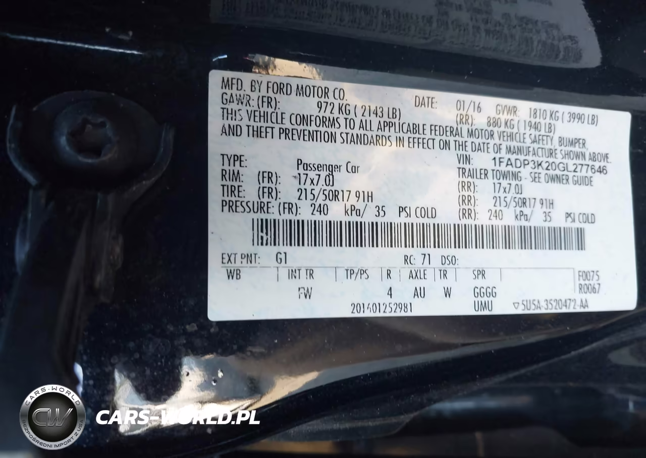 2016 Ford Focus Se VIN:1FADP3K20GL277646 - 9