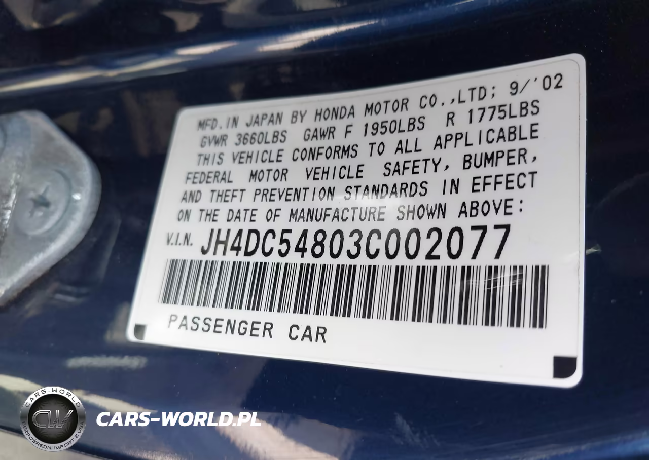2003 Acura Rsx VIN:JH4DC54803C002077 - 9