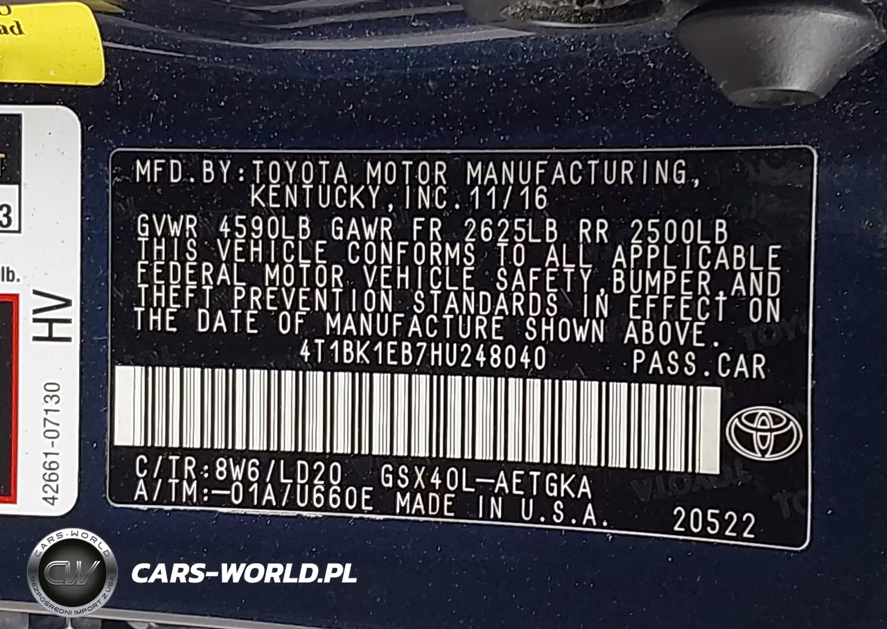 2017 Toyota Avalon Xle VIN:4T1BK1EB7HU248040 - 9